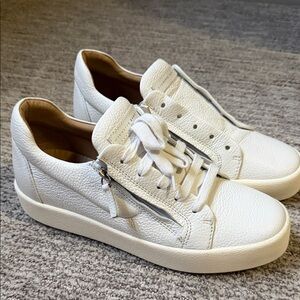 Giuseppe Zanotti White Leather Sneakers